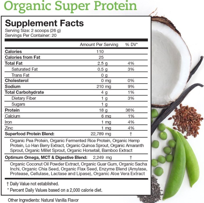 touchstone essentials organic super protein facts
