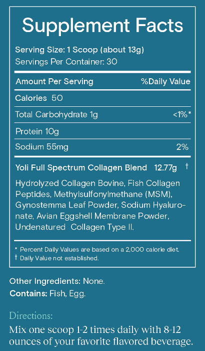 yoli collagen facts